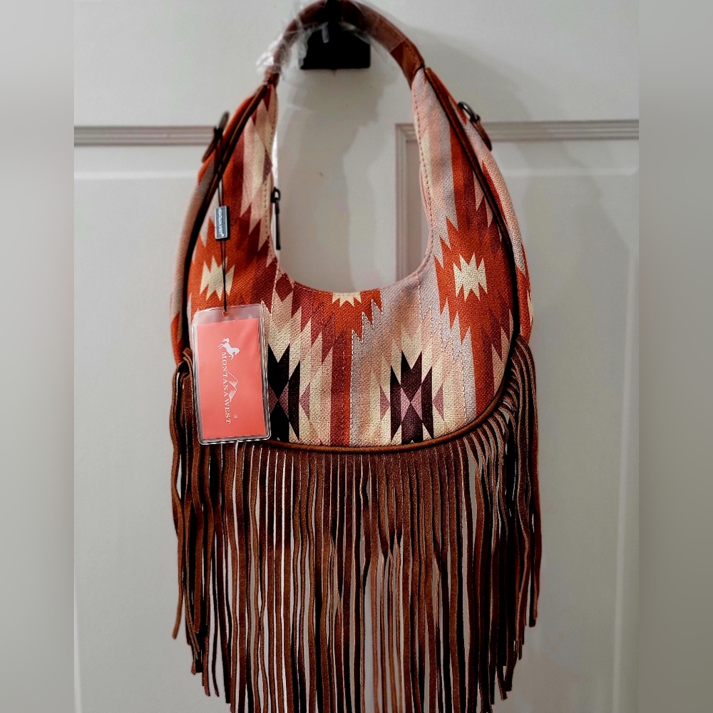 Montana West Southwestern Fringe Shoulder Bag
